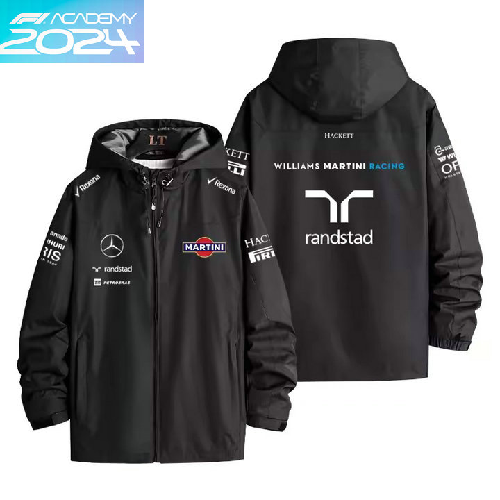 2024 Veste Williams Martini Racing Homme Coupe-vent Imperméable Blouson